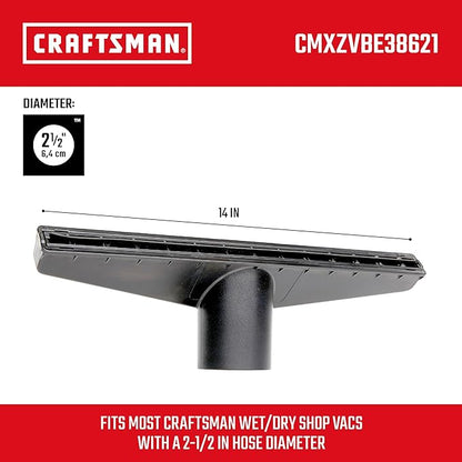CRAFTSMAN CMXZVBE38621 2-1/2 in. Wet Nozzle Wet Dry Vac Attachment, Industrial-Grade Shop Vacuum Accessory for Cleaning Larger Liquid Messes, Fits 2-1/2 in. Hose Diameter