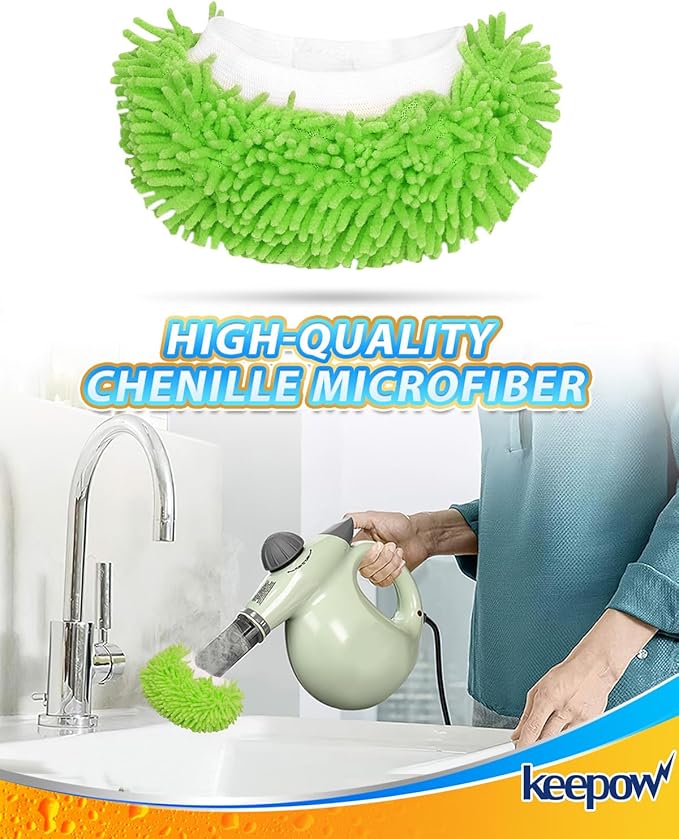 8 Pack Microfiber Cloths for Handheld Steam Cleaner Compatible with Bissell Steam Shot, Comforday, PurSteam, Wagner, Universal Washable Mop Pads Steam Cleaner Attachments