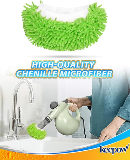 8 Pack Microfiber Cloths for Handheld Steam Cleaner Compatible with Bissell Steam Shot, Comforday, PurSteam, Wagner, Universal Washable Mop Pads Steam Cleaner Attachments