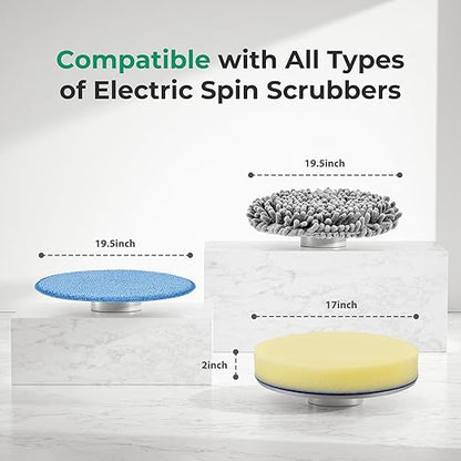 kHelfer Foam Scrubber and Scouring Pad, Microfiber Chenille Replacement Mop Cleaning Brush for Glass, Window, Floor Cleaning