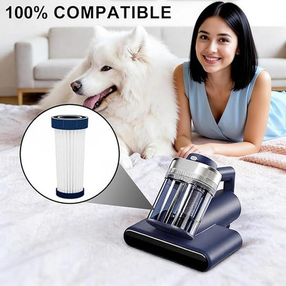 Mattress Vacuum Replacement Filter Compatible with Teant Mattress Vacuum Cleaner,Teant Blue, Gray Upgrade and Pink Bed Vacuum Cleaner.HEAP Filter-4Pack