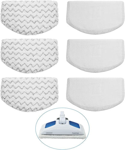 6 Pack Steam Mop Replacement Pads for Bissell Powerfresh Steam Mop 1940 1806 1544 2075 2685A 2181 2814 Series, Model 19402 19404 19408 19409 1940A 1940F 1940Q 1940T 1940W B0006 B0017 2075A