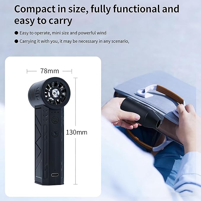 2026 Upgrade Snow Removal for Cars 130,000 RPM Mini Snow Blower for Car Snow Master Pro Led Turbo Blower,4-Speed Adjustable Turbo Electric Portable Hand Held Car Remover for Vehicle and Home Cleaning