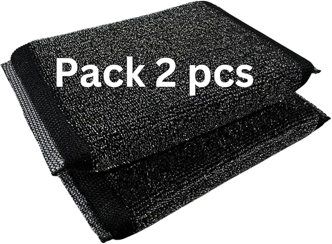2 Pcs Stainless Steel Scrubbing Sponge, Kitchen Scrub,Heavy-Duty, Rust-Resistant, Extra-Sturdy Cleaning Pads for Tough Stains, Kitchen, Pots, Pans, BBQ Grills