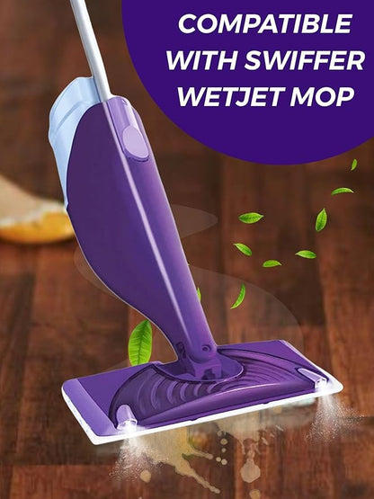 50 PCS Mopping Pad Refill for Wet Jet Mop,Multi-Surface Semi-Disposable Mop Pad Compatible with Swiffer Wetjet & All 10-11'',Thickned and Absorbent Wet Pads Refill