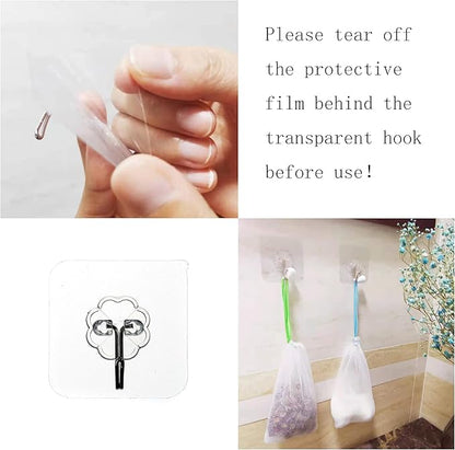 40PCS Exfoliating Soap Mesh Saver Pouch Bag and 3 PCS Transparent Hook and 5 PCS Transparent Spring Cord Plastic Lock for Shower Face Washing,Easy to Bubble and Store Small Soap