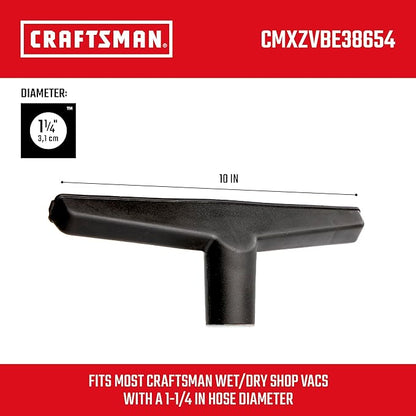 CRAFTSMAN CMXZVBE38654 1-1/4 in. Wet Nozzle/Floor Brush Wet Dry Vac Attachment, Industrial-Grade Shop Vacuum Accessory for Cleaning Liquid Messes and Hard Surfaces, Fits 1-1/4 in. Hose Diameter