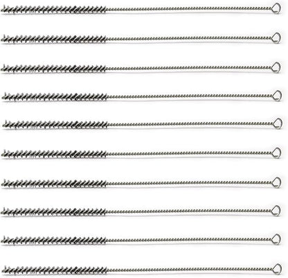 Utoolmart Steel Wire Tube Brush, Stainless Steel Spiral Power Bottle Cleaning Brush Long-Handle Bristle Pipe Cleaning Tool, 0.3-inch Diameter 12-inch Length,10pcs