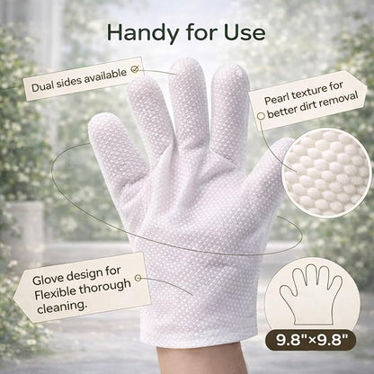 Aurora Pet Glove Wipes for Dogs & Cats, Wearable No-Rinse Grooming Glove Wipes for Paws, Face, Ears & Body, Hypoallergenic Disposable Pet Cleaning Wipes, Unscented, 24 Count