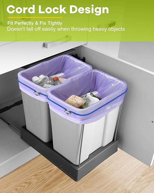 Garbage Can Bands Cord Lord Design Adjustable Large Trash Can Rubber Bands Fits 8-33 Gallon Trash Cans Multifunction Bands Litter Box Bands for Kitchen Tables Picnic Party (Black,White,Grey)