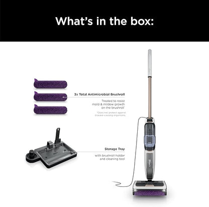 Shark Steam Pickup 3-in-1 Steam Mop Picks Up Debris, Deep Scrubs, & Steam Sanitizes - All At Once, Lightweight Steam Cleaner for Home, Steam Cleaner for Hardwood, Tile & Laminate, White, SD205CCO (Renewed)