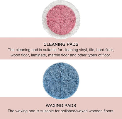 Electric Mop Pads, 7.28in Spin Mop Pads, Round Replacement Mop Pad for Floor Cleaning (6 Pack)