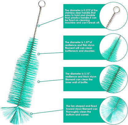 Bottle Brush, Ideal for Cleaning Narrow Neck Swing Top Glass Bottles, Wine Bottles, Beer Bottles, Soda Bottles, Spray Bottles, Kombucha Bottles