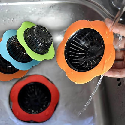 Kitchen Sink Strainer, 4PCS Silicone Sink Strainers, Large Wide Rim 4.5" Diameter Sink Drain Strainer for Kitchen Sink - Multicolor