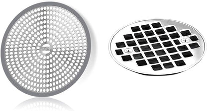 LEKEYE Shower Drain Hair Catcher/Strainer/Stainless Steel and Silicone