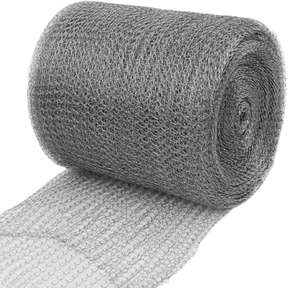 Stainless Steel Mesh Gap Blocker, Steel Wool Mice Blocker, 20ft Wire Mesh Hole Fill Fabric, Stainless Wool Roll