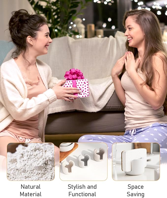 Diatomite Sponge Holder for Kitchen Sink, Quick Dry Diatomaceous Earth Compact Stone Dish Sponge Tray for Countertop