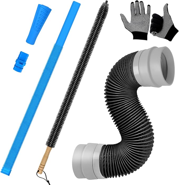 Dryer Vent Hose and Cleaning Kit,Dryer Vent Cleaner Kit,Dryer Vacuum Hose Attachment with Dryer Lint Brush and Dryer Cleaning Hose,Dryer Duct Cleaning Kit,Dryer Lint Cleaner,Dryer Vent Kit,Dryer Vent