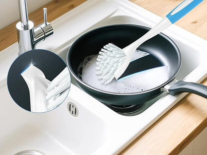 Dish Brush with Handle, Firm & Stiff Bristles Dish Scrubber for Pots, Pans & Sink Cleaning, 20 Bulk Pack