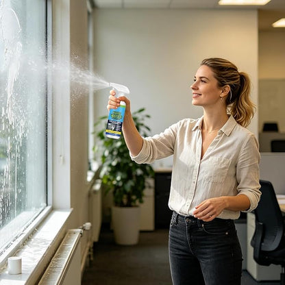 Potent Water Stain, Rapid Scale Dissolving Liquid, 120ml Bottle with Spray Nozzle, Clear Cleaner, Hard Hardware Shine with Acidic Formula, Professional Solution for Apartment Rental