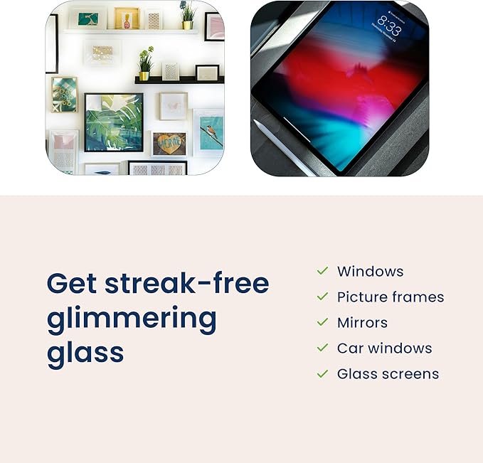Truly Free Natural Glass Cleaner Kit - Removes Dirt & Debris for Sparkling Clean Windows & Glass Surfaces at Home, Office & Garage, Includes 16 oz Reusable Empty Bottle + Two Fills, 3 oz ea.