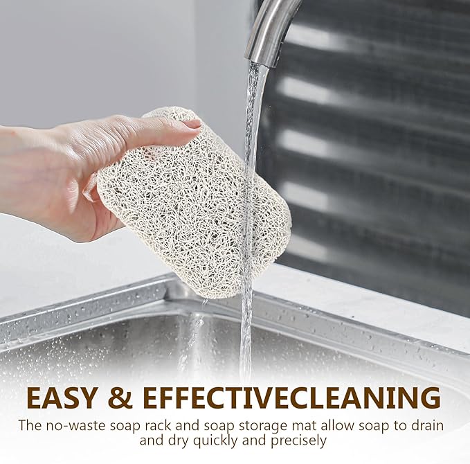 12PCS Soap Saver Pad with 6PCS Soap Bag,Breathable,Soft,Non-Slip,Lathers,for Bathroom,Shower,Kitchen,Travel Hotel Cleaning Supplies