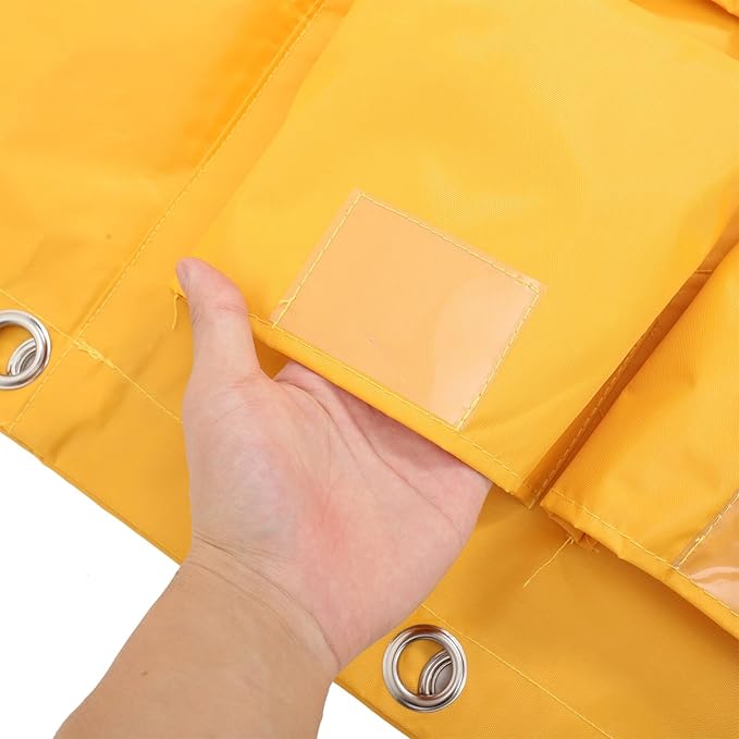 Waterproof Janitorial Bag for Cleaning Carts Sturdy Canvas Housekeeping Supply Organizer 10-Piece Capacity Collection Bag for Hotels and Commercial Use