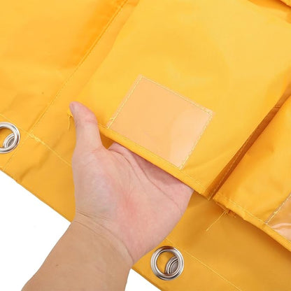 Waterproof Janitorial Bag for Cleaning Carts Sturdy Canvas Housekeeping Supply Organizer 10-Piece Capacity Collection Bag for Hotels and Commercial Use