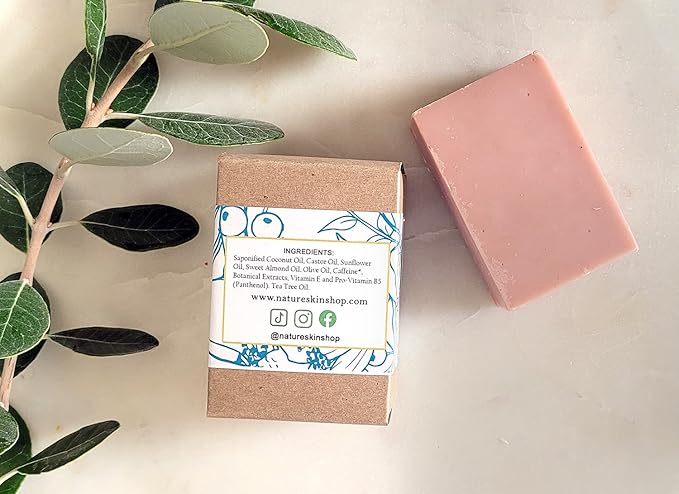 Nature Skin Shop Caffeine Shampoo Bar for Hair Growth and Thinning, with Tea Tree Oil for Oily, Itchy & Dandruff Prone Scalp, Sulfate-Free, Energizing Scalp Detox