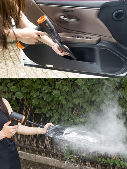 aokway Car Vacuum Portable Cordless 20000PA Powerful Suction, 7800mAh Mini Vacuum Cleaner for Car, Electric Air Duster & Blower, Mini Handheld Vacuum 4-in-1 Rechargeable for Home, Office Desk Cleaning