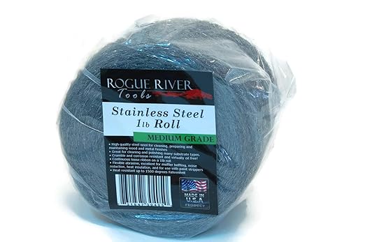 434 Stainless Steel Wool 1lb Roll (Medium) - Rogue River Tools