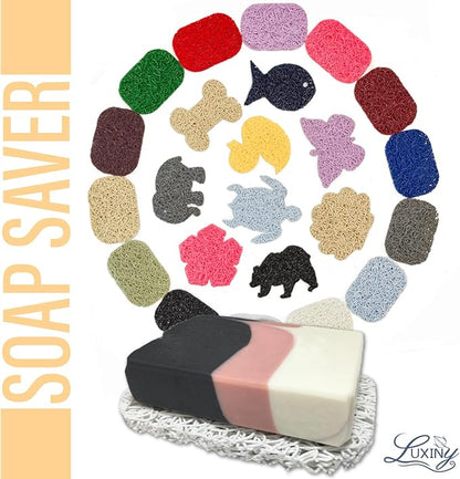 Soap Savers for Bar & Shampoo Holder, American Made by Luxiny, Lifts in Dishes Shower Holders –Bars Lasts Longer- of Eco-Friendly Bioplastics (Sage 2 Pack), Mountain Sage - 2 Pack (12345)