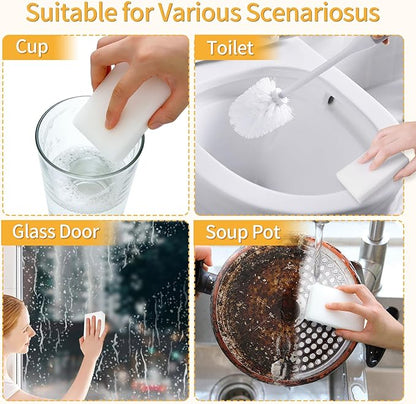 Trendbox 50 Pack Melamine Sponges Magic Cleaning Sponges in Bulk Melamine Foam for Dishes Eraser Sponges for Cleaning