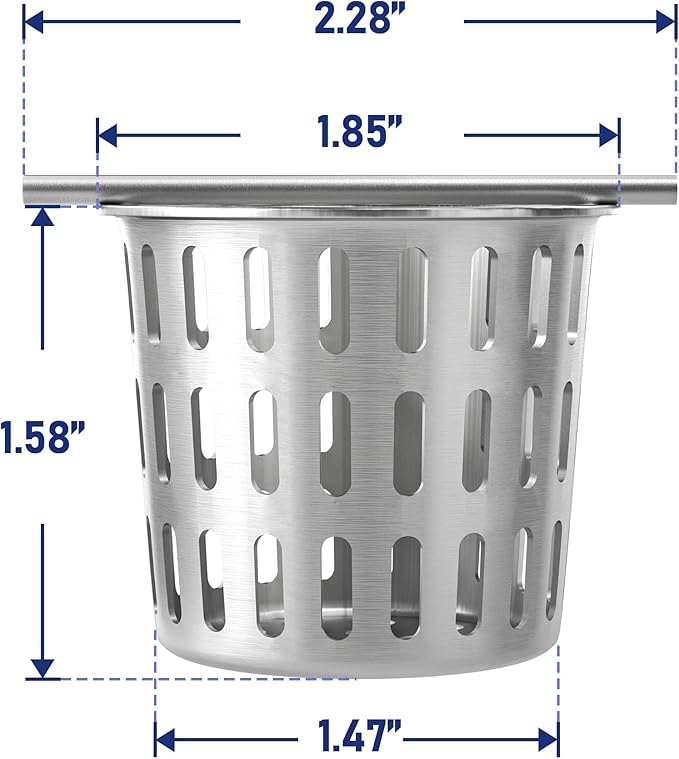 Hair Catcher Hair Strainer, 304 Stainless Steel Filter w/Stainless Drain Key Lifting Hook, Hair and Debris Trap for Bernkot Square Linear Shower Drain (Silver 1PC)