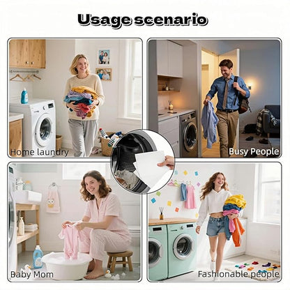 Color Catcher Sheets 24Pack - Prevents Color Bleeding, Stops Dye Transfer for Mixed Laundry, Baby Safe, No Sorting, Deep/Dark Colors, Washer Safe (White)