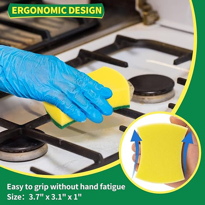 Heavy Duty Sponges 60 Pack, Double-Side Scratch-Free Dish Sponges for Kitchen, Sturdy Multipurpose Cleaning Supplies for Home, Kitchen, Bathroom & Household