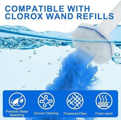 Disposable Toilet Brush and Holder Set, with 30 PCS Toilet Bowl Wand refills for Clorox.