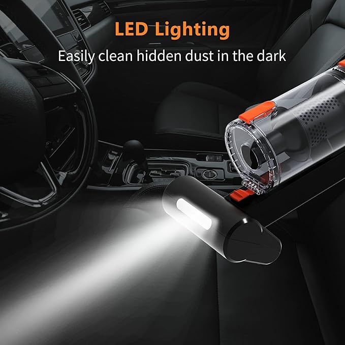 Best Car Vacuum Cleaner, Handheld Portable Vacuum Cleaner for Car, 7500PA High Power Handheld Vacuum Cleaner, Double Motor Cyclone Suction Vacuum with Wet or Dry, 16.4 Ft Corded