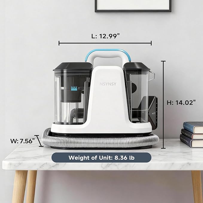 Upholstery Cleaner Machine & Carpet Cleaner | Portable Spot Cleaner with Strong Suction and Scrubbing Brush for Pet Stains, Spills on Couches, Rugs, Mattresses, Car Interiors (Standard Edition)