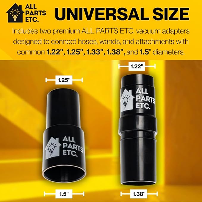 Vacuum Attachments for 1.25" Vacuum Accessories, Dust Mop, Dust Brush, Crevice Tool, Upholstery, 2 Adapters Compatible with Shop Vac, Oreck, Miele, Shark, Hoover, Bissell (6-Pack Mop)
