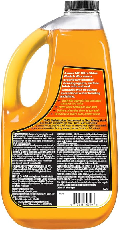 Armor All Car Wash Kit - Complete 3-Piece Car Cleaning Set with Car Wash Soap, Wax, Microfiber Mitt & Drying Towel, Gift for Dad