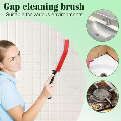 Hard Bristle Crevice Cleaning Brush for Small Spaces Cleaning, Thin Gap Cleaning Tool to Clean The Dead Corners for Kitchen Surfaces, Bathroom, Windows Sill Groove, Tiles, and Faucets, 5pcs Mixed