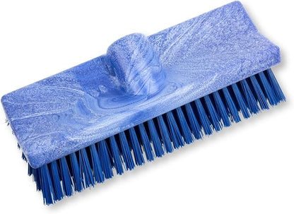 SPARTA 40423EC14 Plastic Floor Scrub Brush, Wall Brush, Equipment Brush With Nonabsorbent Bristles For Industrial Kitchens, Hospitals, Commercial Cleaning, 10 Inches, Blue, (Pack of 2)