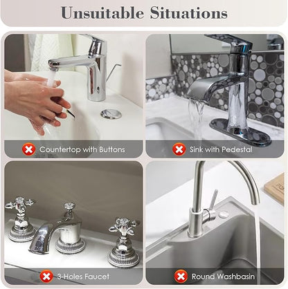 Stone Faucet Mat for Kitchen Sink, 15.7" Diatomite Drying Stone Mat Sink Protector Super Absorbent, Kitchen Sink Splash Guard, Sink Stone Quick Dry Around Faucet for Kitchen Bathroom Counter