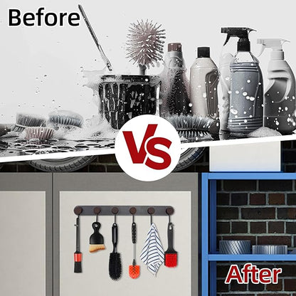 LynxLink Universal Car Detailing Organizer Detailing Brush Hanger Detailing Brush Holder Wall-Mounted Hanger Rack for Auto Detailing Supplies, Brushes, Towels & Tools