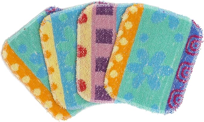 Reusable Dish Scrubbers (4 Pack) – Odor-Free Sponge Alternative, Non-Scratch Kitchen Scrubber for Dishes, Pots & Pans – Long-Lasting, Eco-Friendly Cleaning Pads