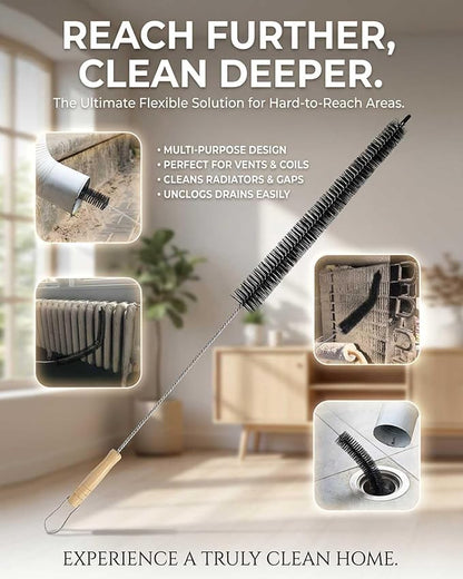 Dryer Vent Cleaning Brush Lint Cleaner Remover, Bendable Dust Pet Hair Gap Home Cleaning Tools 2Pcs (28 Inches)