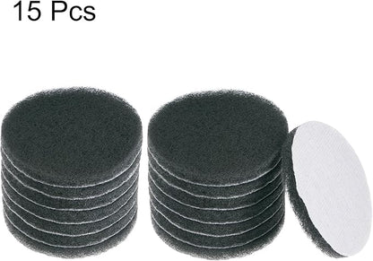 HARFINGTON 15pcs Drill Power Brush 4 Inch Tile Scrubber Scouring Pads 1500 Grit for Bathroom Kitchen Household Cleaning