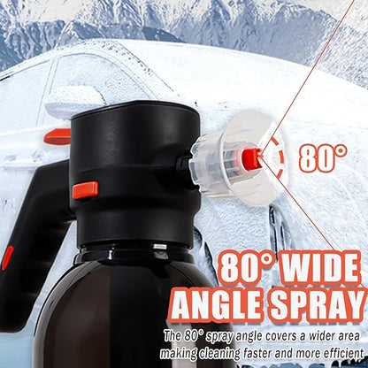 Electric Foam Sprayer for Car Washing, 130 PSI USB Rechargeable Cordless Foam Cannon, 2L Foam Pump Sprayer 2026 New Upgrade Black