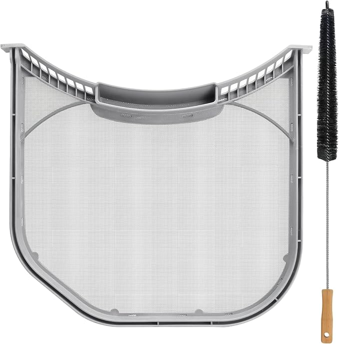 ADQ56656401 Dryer Lint Filter Stainless Steel Mesh Screen with Clothes Dryer Lint Vent Trap Cleaner Brush Fit for LG Kenmore Elite Dryer Lint Screen, Replace AP4457244 AH3531962 PS3531962 by Beaquicy